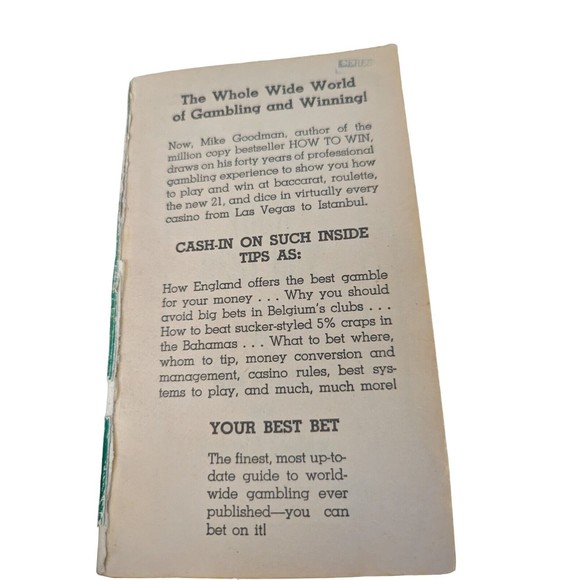 Mike Goodmans Your Best Bet Paperback Michael J Goodman Gambling Winning Gaming - Picture 2 of 5